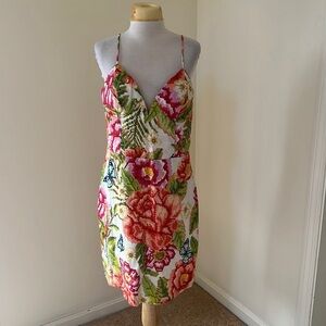 Farm rio SZ XL floral printed vintage mini dress.